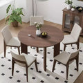MAYEERTY 45 Wood Round Dining Table for 4, Farmhouse Modern Kitchen & Dining Room Table
