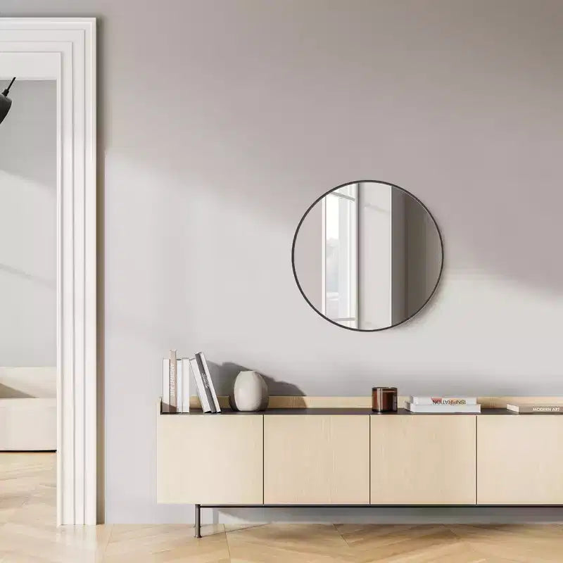 Okak 20/24/30Inch Round Bathroom Wall Mirror, Wall-Mount Vanity Mirrors for Over Sink, Circle Mirror for Bathroom, Entryway, Bedroom, Vanity
