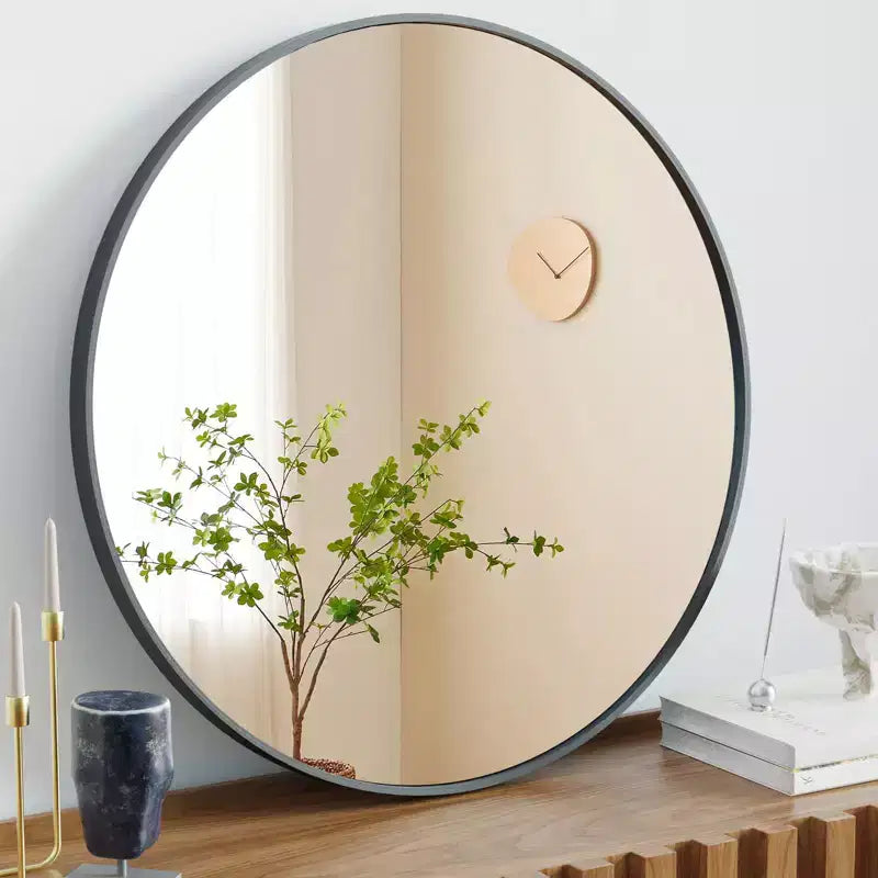 Okak 20/24/30Inch Round Bathroom Wall Mirror, Wall-Mount Vanity Mirrors for Over Sink, Circle Mirror for Bathroom, Entryway, Bedroom, Vanity
