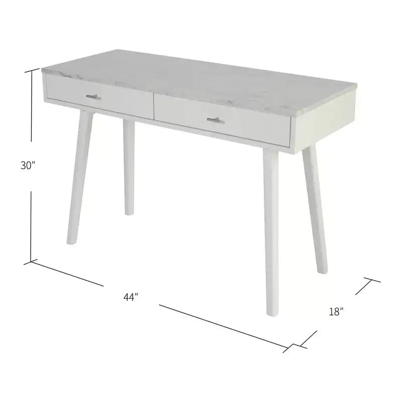 HomeStock 3 in.H White Color Elm Writing Desks with No Storage