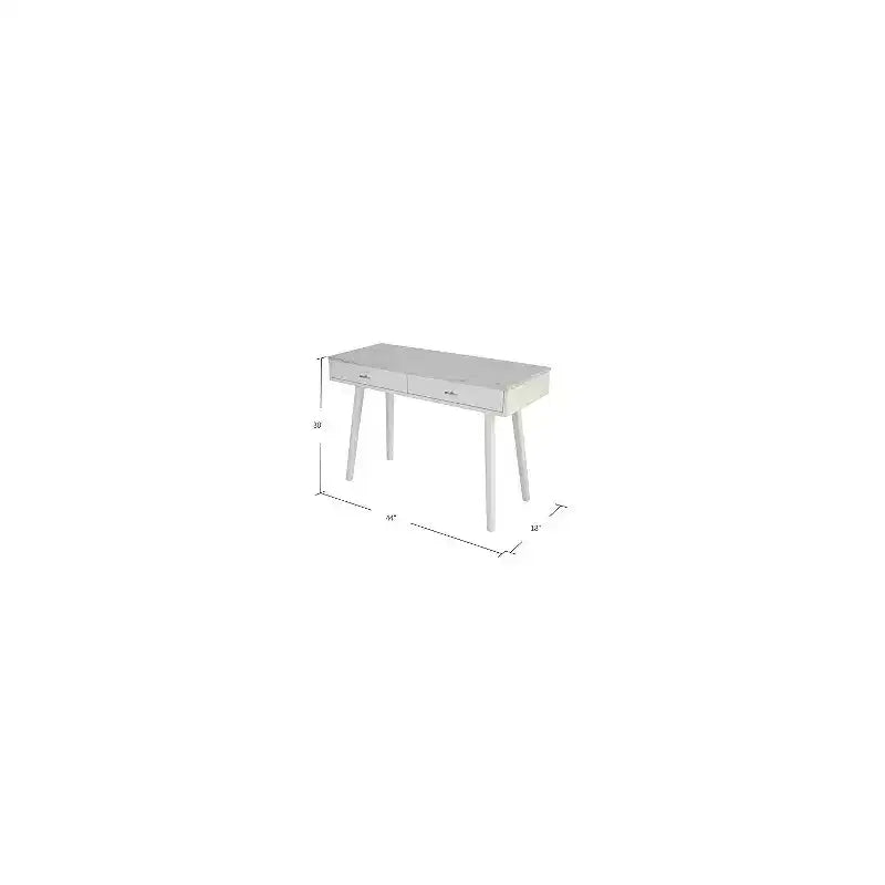 HomeStock 3 in.H White Color Elm Writing Desks with No Storage