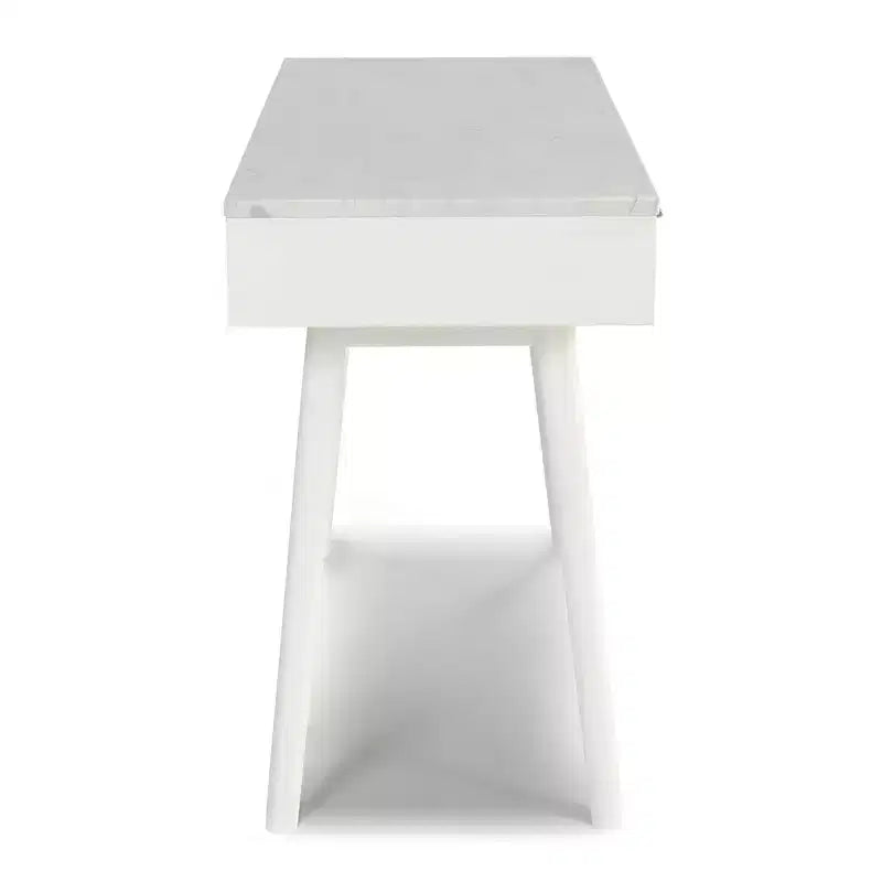 HomeStock 3 in.H White Color Elm Writing Desks with No Storage