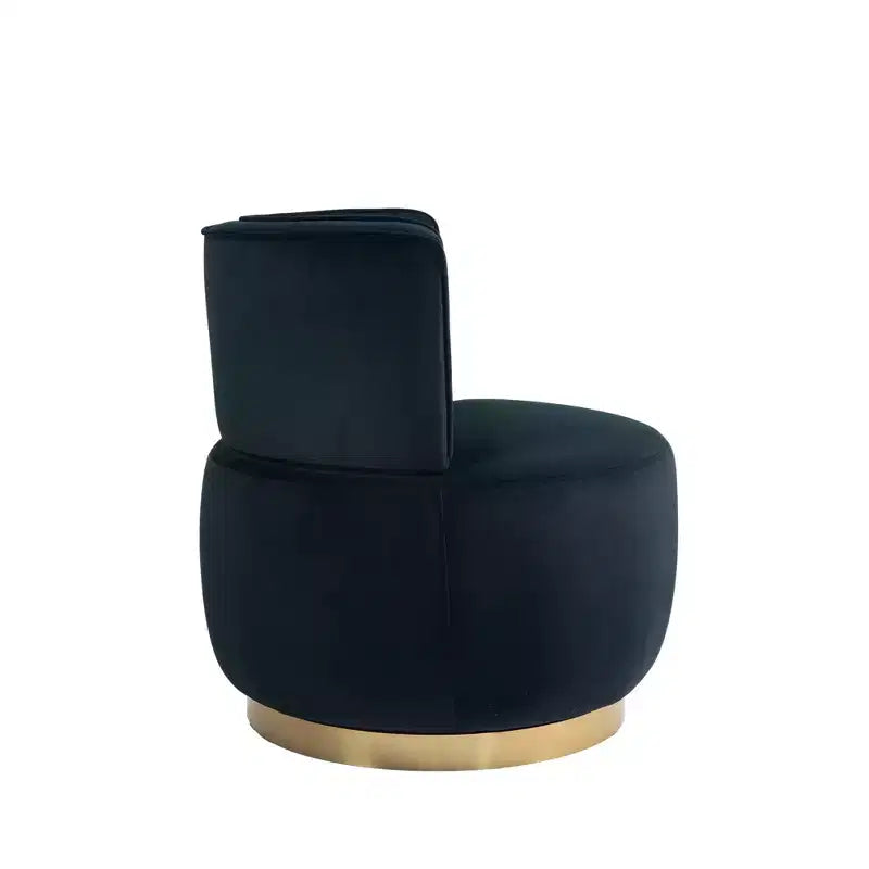 360 Swivel Accent Chair Barrel Chair Velvet Upholstered Armchair Round Cuddle Reading Chair Vanity Chair - ModernLuxe