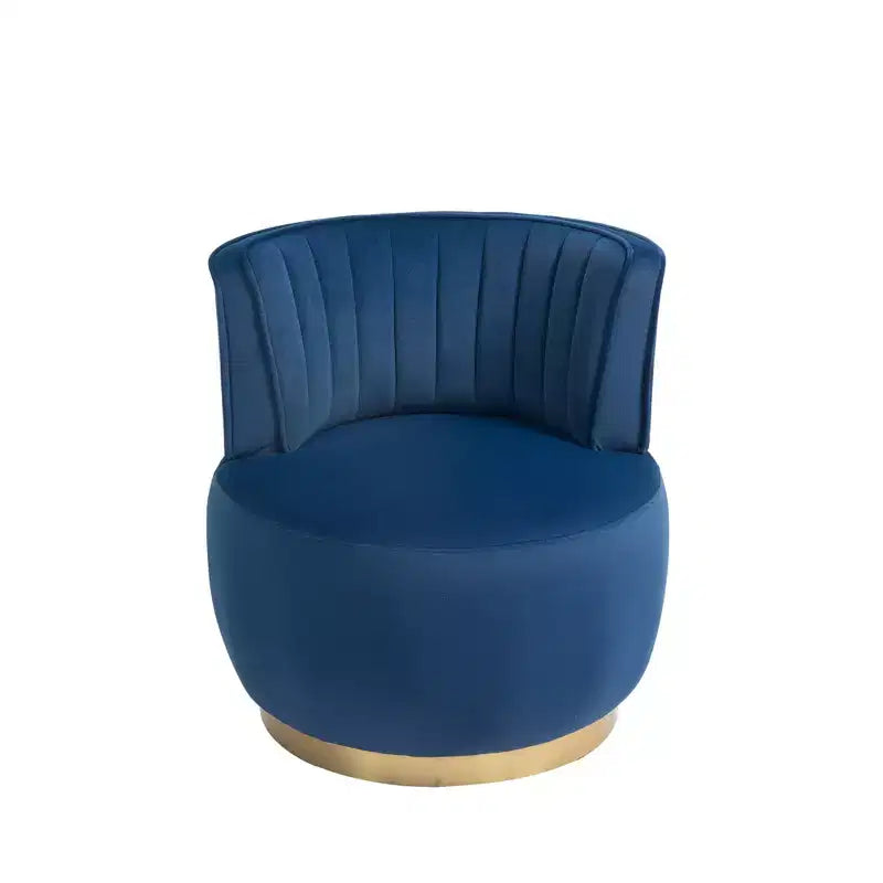 360 Swivel Accent Chair Barrel Chair Velvet Upholstered Armchair Round Cuddle Reading Chair Vanity Chair - ModernLuxe
