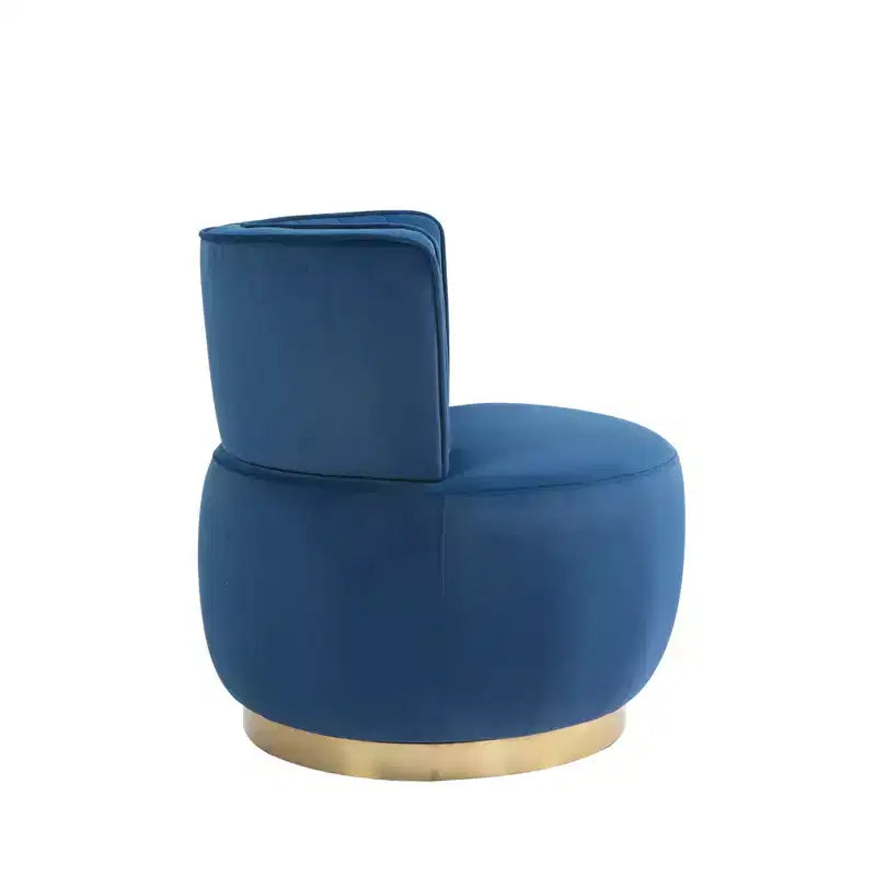 360 Swivel Accent Chair Barrel Chair Velvet Upholstered Armchair Round Cuddle Reading Chair Vanity Chair - ModernLuxe