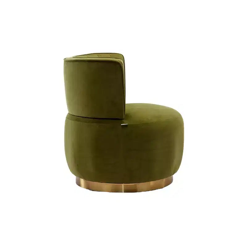 360 Swivel Accent Chair Barrel Chair Velvet Upholstered Armchair Round Cuddle Reading Chair Vanity Chair - ModernLuxe