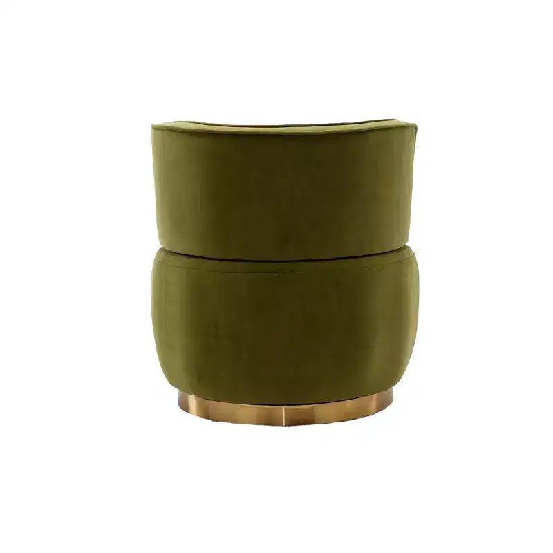 360 Swivel Accent Chair Barrel Chair Velvet Upholstered Armchair Round Cuddle Reading Chair Vanity Chair - ModernLuxe
