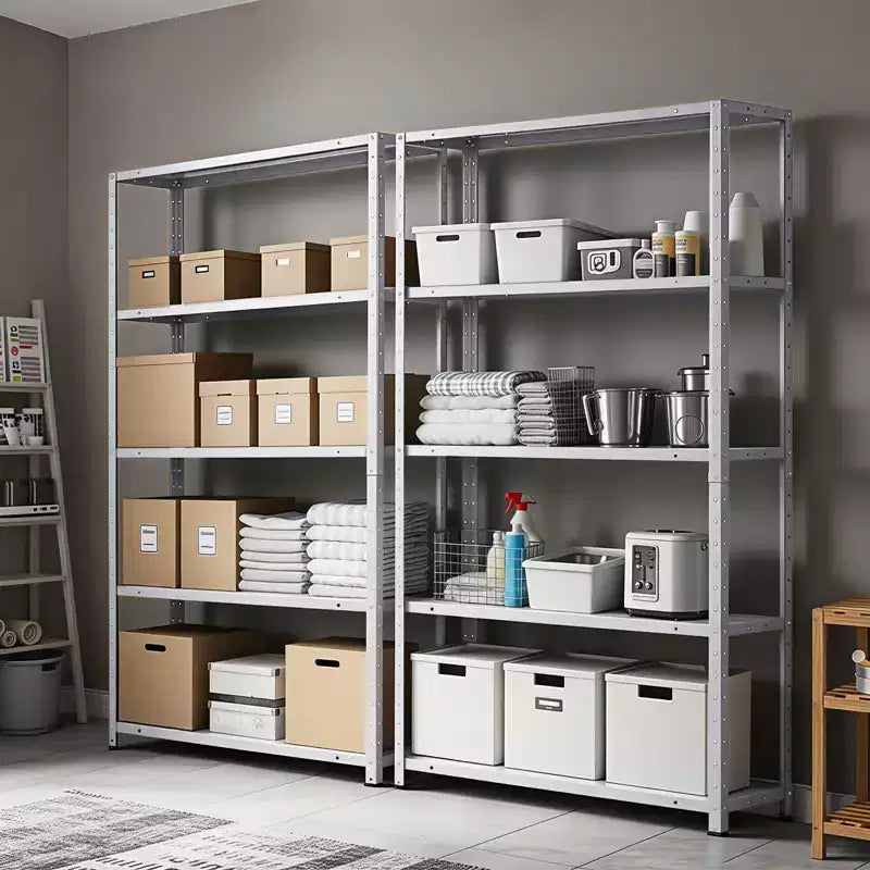 5-Shelf Shelving, Storage Shelves Metal Bookshelves for Storage, Adjustable Garage Shelving Heavy Duty Storage Rack Pantry Shelf Kitchen Shelving