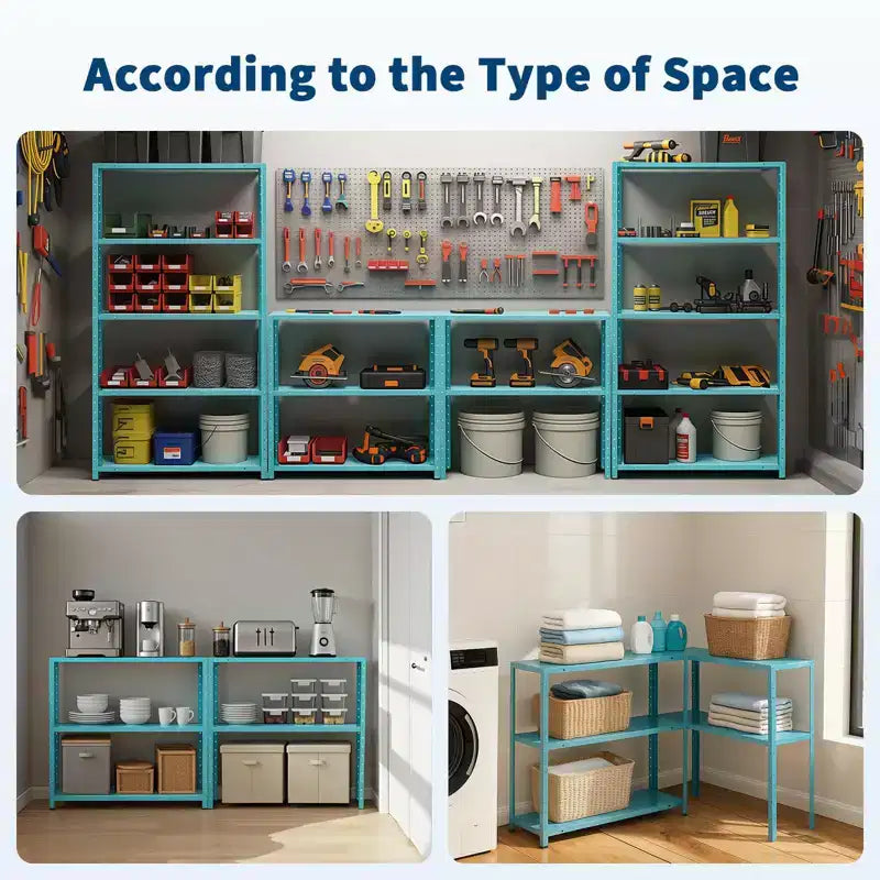 5-Shelf Shelving, Storage Shelves Metal Bookshelves for Storage, Adjustable Garage Shelving Heavy Duty Storage Rack Pantry Shelf Kitchen Shelving