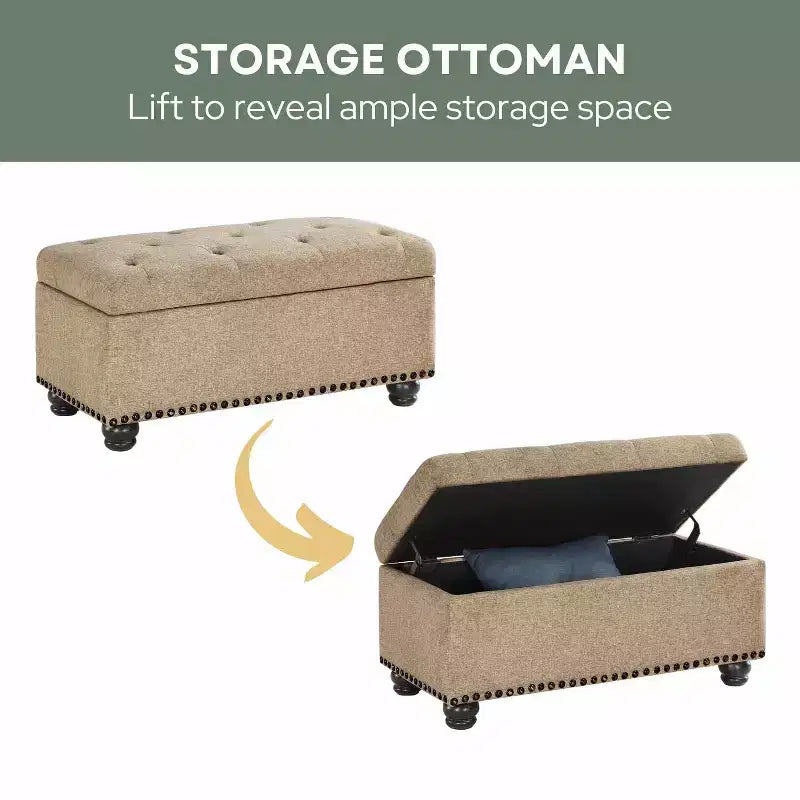 HomeStock Comfort 7th Avenue Storage Ottoman