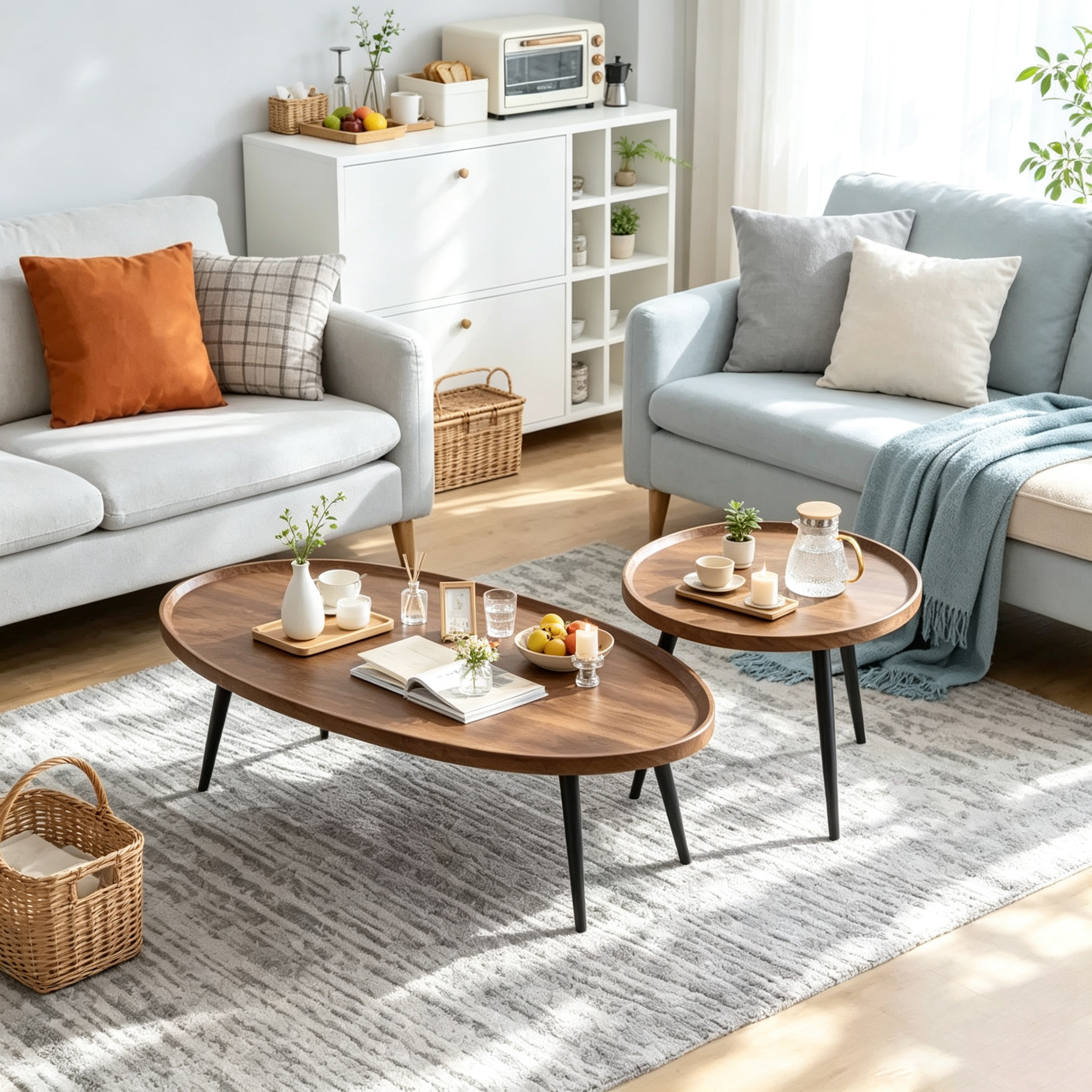 Table basse moderne de style ferme