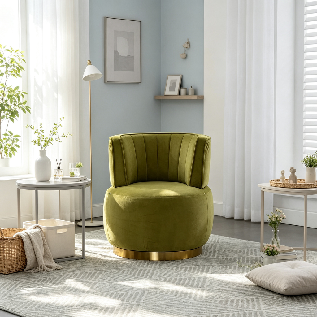 Fauteuil d'appoint pivotant à 360°