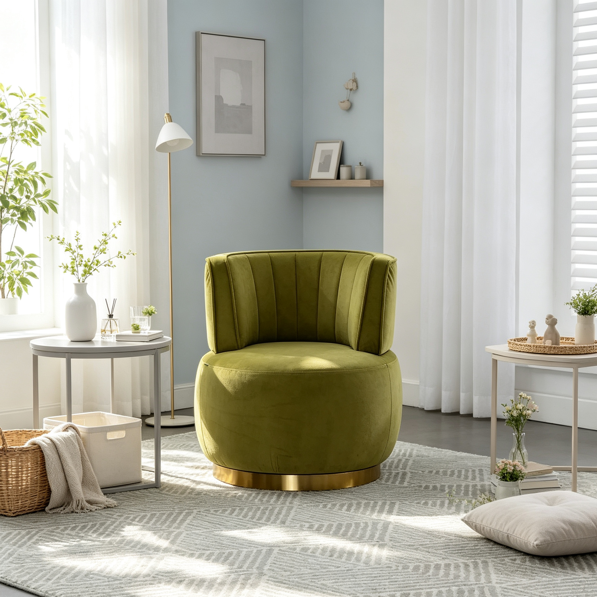 Fauteuil d'appoint pivotant à 360°