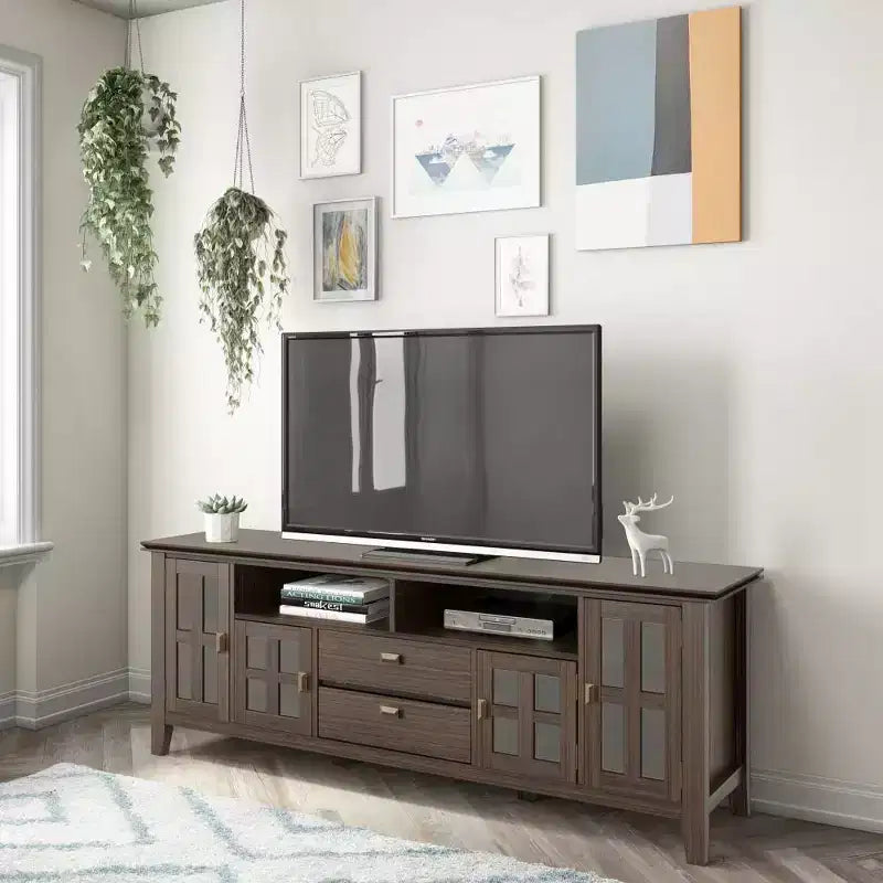 Stratford Solid Wood TV Stand for TVs up to 80 - WyndenHall