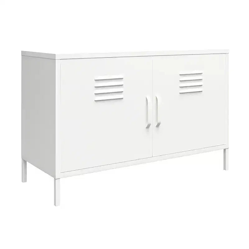 RealRooms Shadwick 2 Door Metal Locker Accent Cabinet