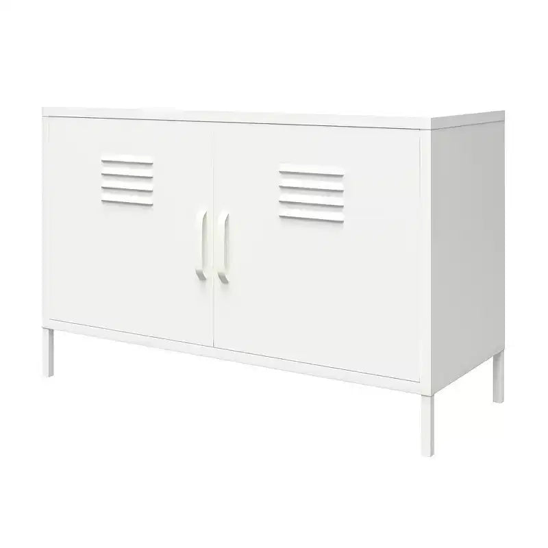 RealRooms Shadwick 2 Door Metal Locker Accent Cabinet
