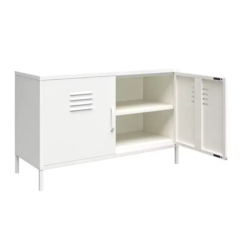 RealRooms Shadwick 2 Door Metal Locker Accent Cabinet