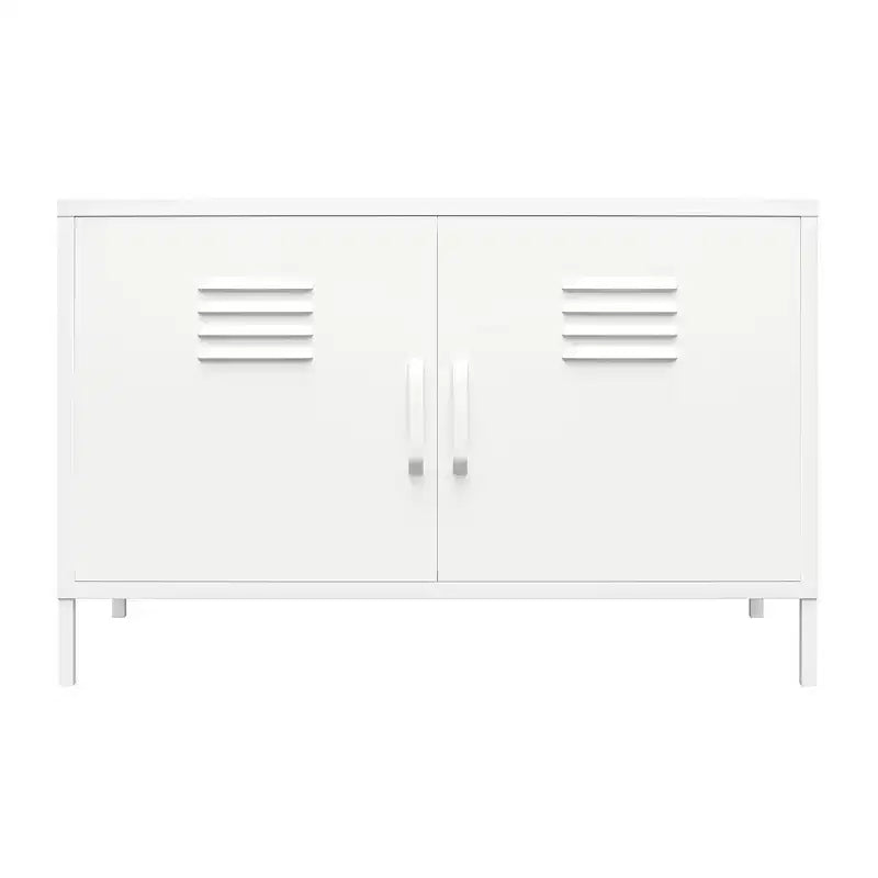 RealRooms Shadwick 2 Door Metal Locker Accent Cabinet