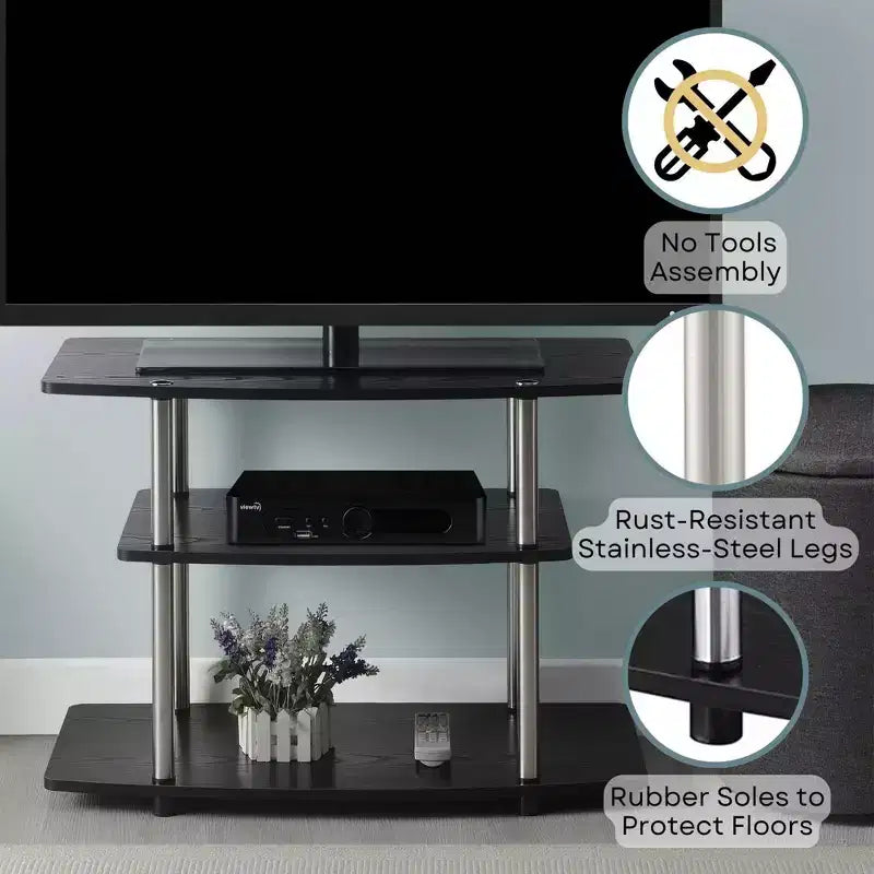 Designs2Go 3 Tier TV Stand for TVs up to 32 - Breighton Home