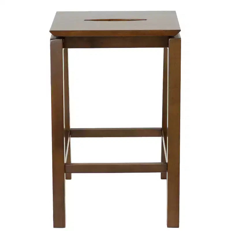 Sunnydaze Set of 2 Indoor Wooden Backless Counter-Height Stools - Dark Walnut - 25