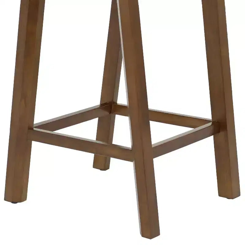 Sunnydaze Set of 2 Indoor Wooden Backless Counter-Height Stools - Dark Walnut - 25